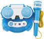 Karaoke microphone blue plastic with battery and light in box 24x21x5,5cm - Children’s Microphone