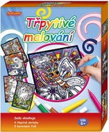 SMT Creatoys Třpytivé malování 4 obrázky + 5 barevných fixů - Omalovánky