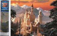 NORIMPEX Neuschwanstein in winter 30 × 40 cm - Diamond Painting