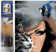 NORIMPEX Cat view 30 × 40 cm - Diamond Painting