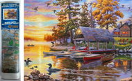 NORIMPEX Boathouse 30 × 40 cm - Diamond Painting