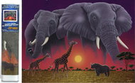 NORIMPEX Elephants on the savannah 30 × 40 cm - Diamond Painting