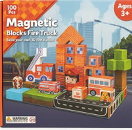 Norimpex Magnetická stavebnice Hasiči ve městě 100 ks - Building Set