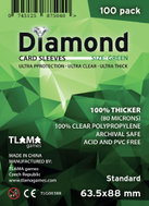 TLAMA games Obaly na karty Diamond Green: Standard, 200 ks, 63,5 × 88 mm - Card Case