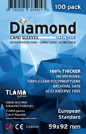 TLAMA games Obaly na karty Diamond Blue: European Standard, 200 ks, 59 × 92 mm - Card Case