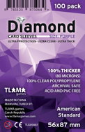 TLAMA games Obaly na karty Diamond Purple: American Standard, 200 ks, 56 × 87 mm - Card Case