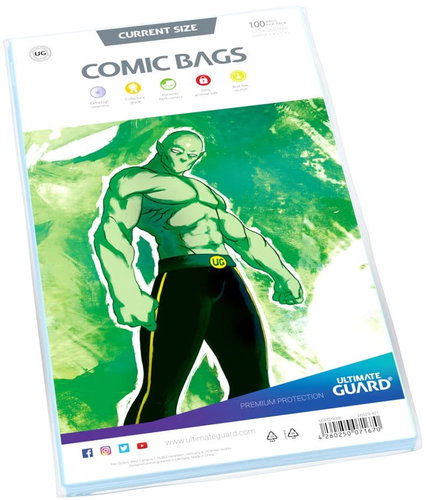 Ultimate Guard Comic Bags Current Size, 100 pcs - Book Cover - Main image