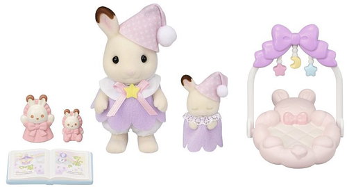Sylvanian Families Chocolate Sleeping Sibling Rabbits - Figure - Main image