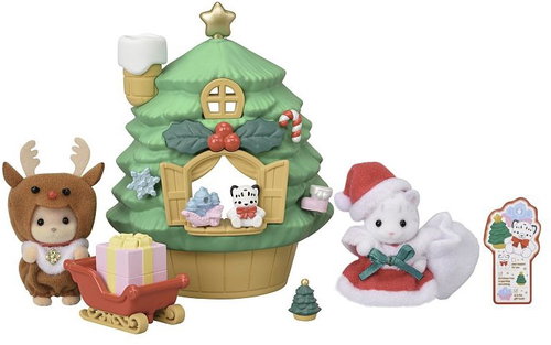Sylvanian Families House with Christmas Tree and Baby Figures - Figure - Main image