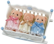 Sylvanian Families Cookie Bear Triplets in a Cradle - Figure