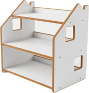 BusyKids Dětský regál na hračky domeček bílý - Toy Organiser
