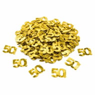 Partydeco Metallic Number 50 Confetti - Gold - 30g - Confetti