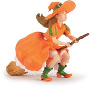 PAPO Witch on a broom, orange - Figure