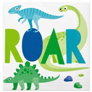 UNIQUE dinosaur paper napkins blue-green - 32 × 32cm - 32pcs - Paper Napkins