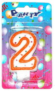 Wiky Party candle number 2 - Candle