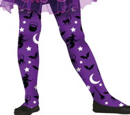 Guirca Children's stockings - witch, purple - Costume Accessory