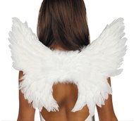 Guirca Angel wings feather, white, 55 × 45 cm - Costume Accessory