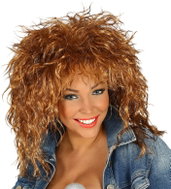 Widmann Wig rocker brown 80s - Wig