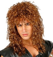 Widmann Wig rocker brown 80s - Wig