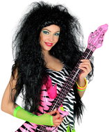Widmann Black wavy wig long - Wig
