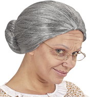Widmann Grandmother's grey wig with chignon - Wig