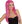 Pink long ladies wig