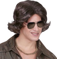 Widmann Brown men's disco 70's wig - Wig