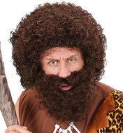 Widmann Bearded wig brown curly - Wig