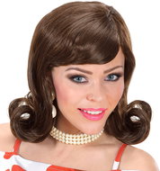 Widmann Women's wig brown 60s - Wig
