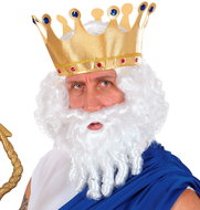 Widmann White wig and beard Zeus - Wig