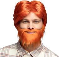 Boland Men's red wig with beard - Wig
