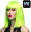 Wig neon green ladies Dance