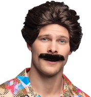 Boland Brown Men's Vance Wig with Moustache - Wig