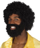 Boland Afro wig with beard black - Wig