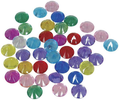 Decoration coloured gems - pirate, treasure 50 pcs - Party Accessories - Main image
