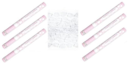 PARTYDECO Confetti set 60 cm 6pcs white petals, wedding / valentine - Confetti - Main image