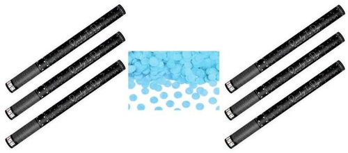 PARTYDECO Confetti set 60 cm 6 pcs blue wheels, birth of a boy, gender reveal, baby shower - Confetti - Main image
