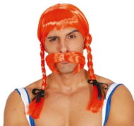 GUIRCA Orange wig with braid- Obelix - Wig