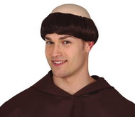 GUIRCA Brown wig with bald priest - Wig