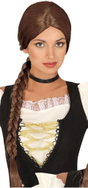 GUIRCA Wig with long braid brown - Wig