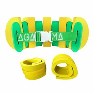Agama SET swimming belt SWIM yellow-green + sleeves EVA, 9 pieces/up to 18 kg - Swim Belt