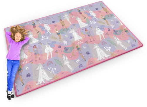 Ricokids Podložka na vybarvování 200 × 120 × 0,3 cm Dívka - Hrací podložka - Hlavní obrázek