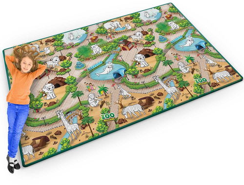 Ricokids Podložka na vybarvování 200 × 120 × 0,3 cm  ZOO - Hrací podložka - Hlavní obrázek