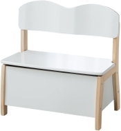 Roba Children's bench with storage space, white and wood - Children's sofa