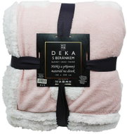 Home Elements Deka s beránkem, jacquard Srdce, růžová - Deka