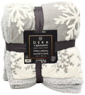 Home Elements Deka s beránkem, jacquard zimní vzor, šedá  - Deka