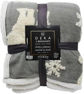 Home Elements Deka s beránkem, jacquard vzor ledních mědvědů, šedá - Deka