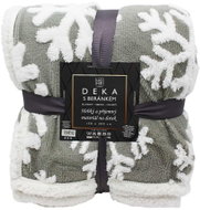 Home Elements Deka s beránkem, jacquard vzor Vločky, šedá - Deka