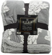 Home Elements Deka s beránkem, jacquard vzor Růže, šedá - Deka