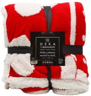 Home Elements Deka s beránkem, jacquard vzor Srdce, červená - Blanket
